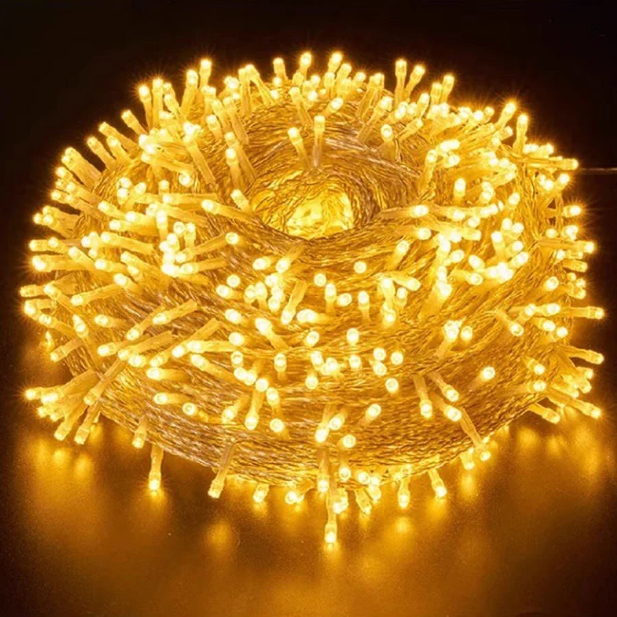 Pisca Pisca que está viralizado 30 Metros Branco Quente com 300 Leds 8 Funções - CasaBizu