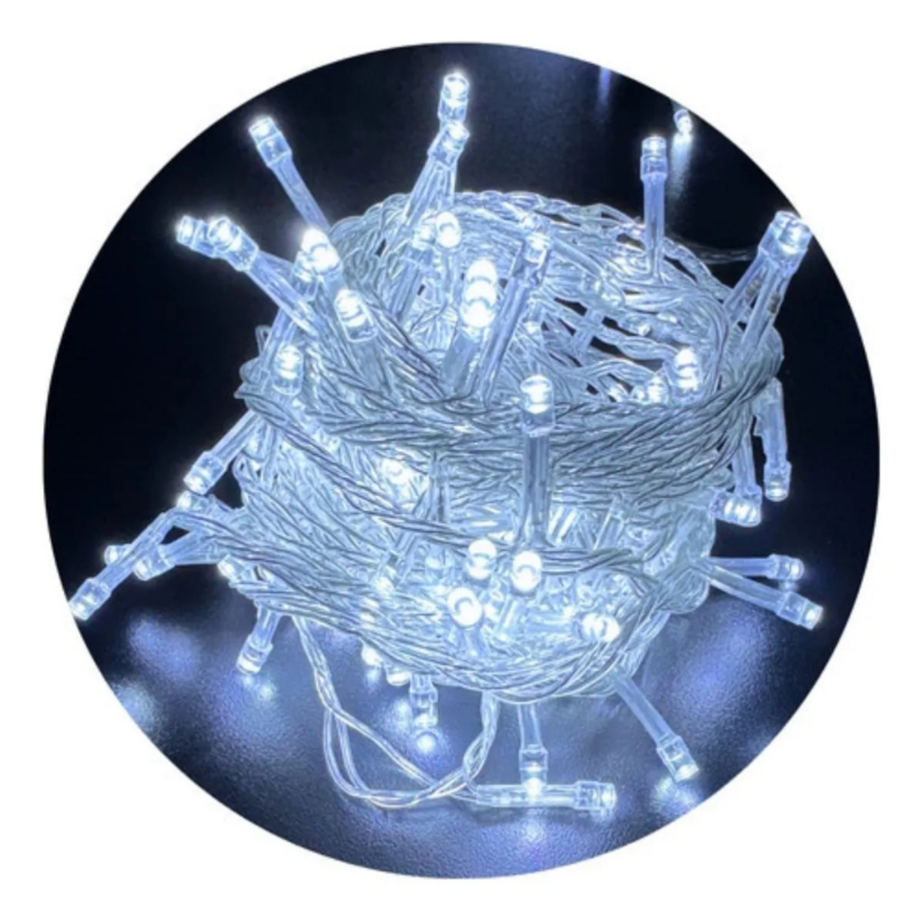 Pisca Pisca que está viralizado 30 Metros Branco Quente com 300 Leds 8 Funções - CasaBizu